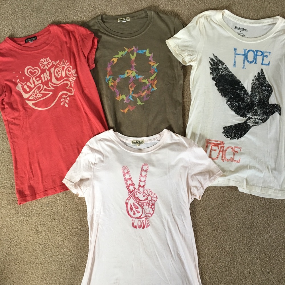 4 Lucky Brand Tshirts size medium and small